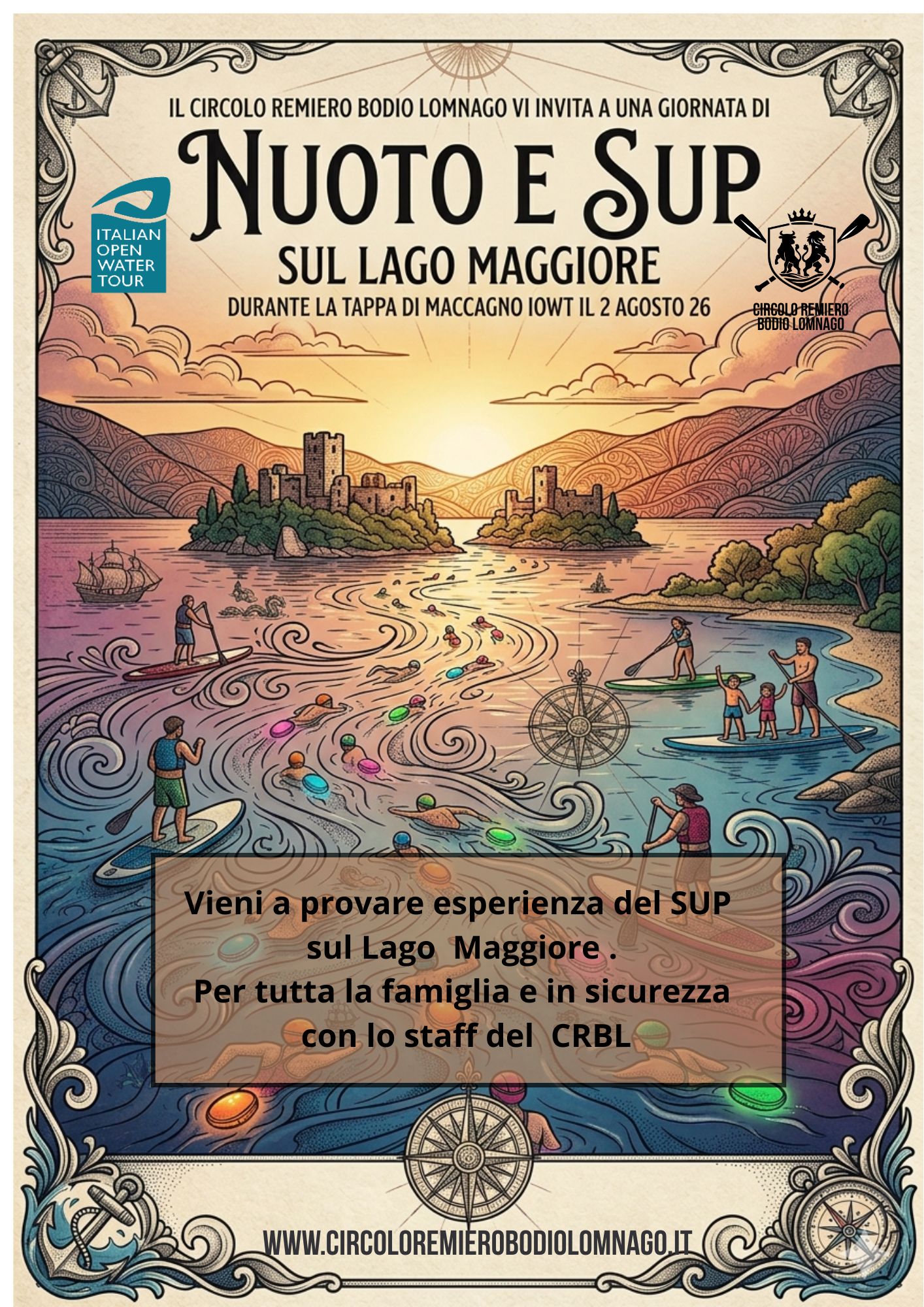 Il Circolo Remiero sbarca all'Italian Open Water Tour di Maccagno: SUP, assistenza e prove gratuite!
